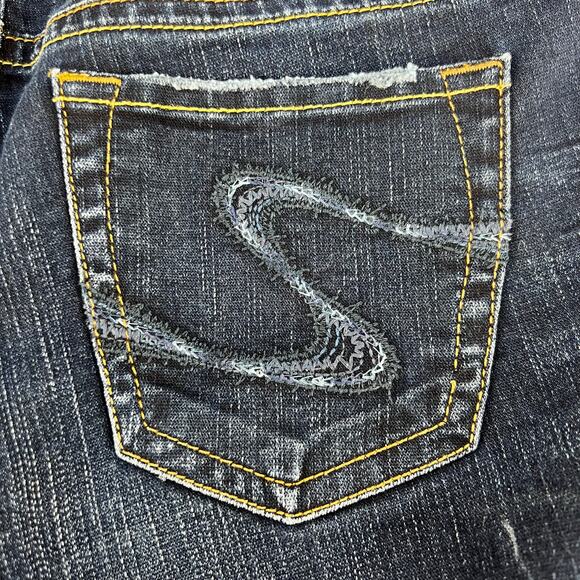 Silver Jean Co. Jeans Women's 27x32 (4) Dark Blue Suki Bootcut Flare Preppy - Picture 5 of 15